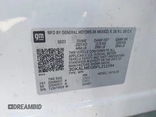 2023 GMC Terrain SLE with VIN 3GKALMEG0PL211094, listed as a IAAI auction lot 41607695 with 97,073 mi miles. Bid and sale history available at carsss.com. Image 9.