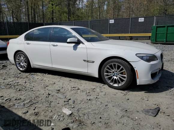 2012 BMW 7 Series 750i xDrive with VIN WBAKC6C56CC396591, listed as a Copart auction lot 53365865 with 119,603 mi miles and Salvage Title. Bid and sale history available at DreamBid. Image 4.