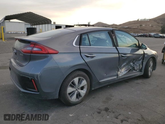 2018 Hyundai Ioniq Limited with VIN KMHC75LDXJU075248, listed as a Copart auction lot 89327145 with 62,321 mi miles and Salvage title. Bid and sale history available at DreamBid. Image 3.
