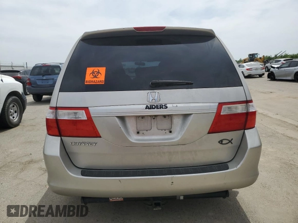 2006 Honda Odyssey EX with VIN 5FNRL38406B060183, listed as a Copart auction lot 53281125 with 204,128 mi miles and Salvage Title. Bid and sale history available at carsss.com. Image 6.
