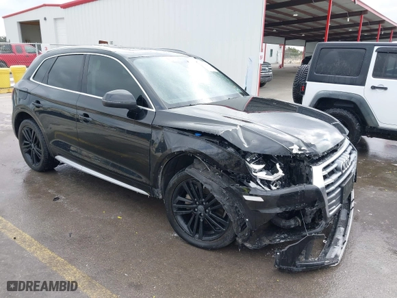 2018 Audi Q5 Premium Plus with VIN WA1BNAFY6J2228095, listed as a IAAI auction lot 41365264 with 75,191 mi miles. Bid and sale history available at carsss.com. Image 1.