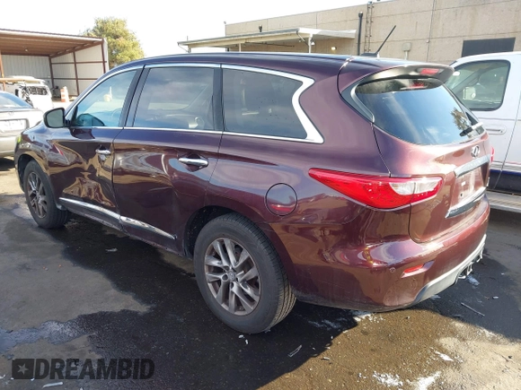 2013 Infiniti JX35 with VIN 5N1AL0MM0DC324641, listed as a IAAI auction lot 41309512 with 133,247 mi miles. Bid and sale history available at carsss.com. Image 3.