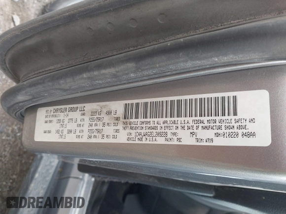 2014 Jeep Wrangler Sport с VIN 1C4AJWAG2EL209228, выставлен на аукционе IAAI как лот 41834285 с пробегом 194 331 миль миль и . История ставок и продаж доступна на DreamBid. Изображение 9.