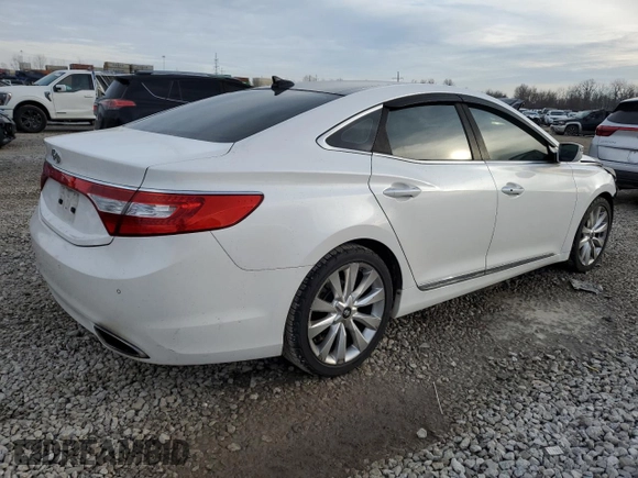 2013 Hyundai Azera with VIN KMHFH4JG2DA232956, listed as a Copart auction lot 46245175 with 59,987 mi miles and Salvage Title. Bid and sale history available at DreamBid. Image 3.