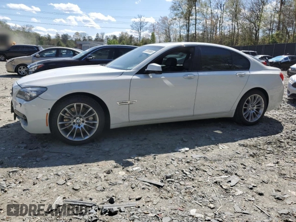 2012 BMW 7 Series 750i xDrive with VIN WBAKC6C56CC396591, listed as a Copart auction lot 53365865 with 119,603 mi miles and Salvage Title. Bid and sale history available at DreamBid. Image 1.