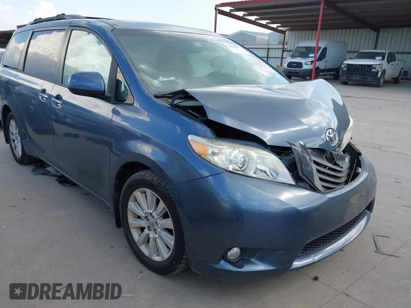 2015 Toyota Sienna Limited with VIN 5TDDK3DC8FS102900, listed as a IAAI auction lot 42449627 with 85,261 mi miles and . Bid and sale history available at DreamBid. Image 1.