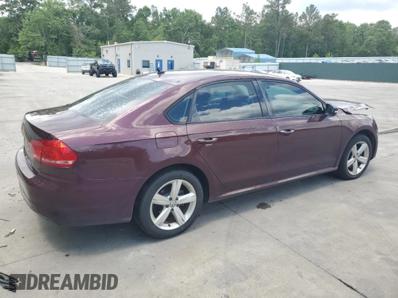 2013 Volkswagen Passat S with VIN 1VWAP7A35DC032218, listed as a Copart auction lot 56232645 with 222,722 mi miles and Salvage title. Bid and sale history available at DreamBid. Image 3.