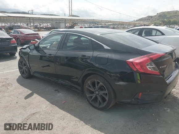 2020 Honda Civic Sedan Sport with VIN 19XFC2F82LE212906, listed as a IAAI auction lot 41915484 with 82,162 mi miles. Bid and sale history available at carsss.com. Image 3.