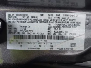 2013 Ford C-Max Hybrid SE with VIN 1FADP5AU2DL543064, listed as a IAAI auction lot 41721112 with 94,392 mi miles. Bid and sale history available at carsss.com. Image 9.