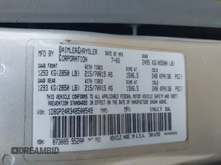 2004 Dodge Caravan SE z VIN 1D8GP24R34B500549, wystawiony jako IAAI lot #42546489 z przebiegiem 159 061 mil mil oraz . Historia ofert i sprzedaży dostępna na DreamBid. Obrazek 9.