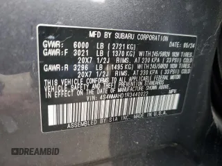 2024 Subaru Ascent Onyx with VIN 4S4WMAHD1R3440022, listed as a Copart auction lot 49812765 with 11,337 mi miles and Salvage title. Bid and sale history available at DreamBid. Image 14.