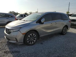 2022 Honda Odyssey EX-L z VIN 5FNRL6H73NB067462, wystawiony jako Copart lot #56568545 z przebiegiem 44 182 mil mil oraz Szkody całkowita. Historia ofert i sprzedaży dostępna na DreamBid. Obrazek 1.