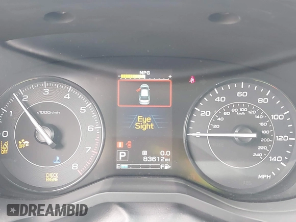 2019 Subaru Impreza with VIN 4S3GTAB64K3715751, listed as a IAAI auction lot 42395464 with 83,612 mi miles and . Bid and sale history available at DreamBid. Image 7.
