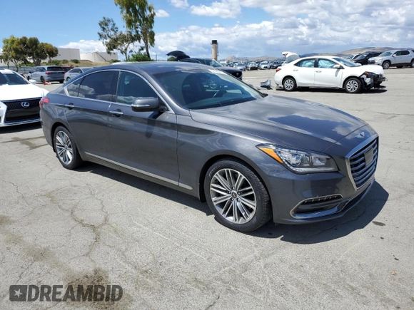 2018 Genesis G80 3.8L с VIN KMHGN4JE7JU281978, выставлен на аукционе Copart как лот 56725815 с пробегом 87 836 миль миль и Списание • Salvage title. История ставок и продаж доступна на DreamBid. Изображение 4.