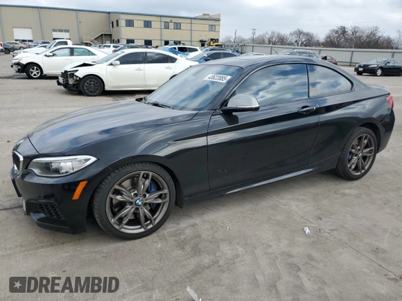 2015 BMW 2 Series M235i with VIN WBA1J7C50FV254060, listed as a Copart auction lot 43622085 with 61,397 mi miles and Salvage Title. Bid and sale history available at carsss.com. Image 1.
