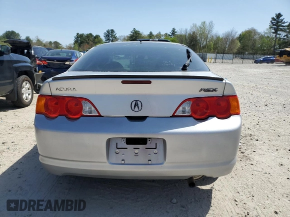 2002 Acura RSX Auto with VIN JH4DC54882C005078, listed as a Copart auction lot 55052255 with 165,549 mi miles and Clean Title. Bid and sale history available at carsss.com. Image 6.