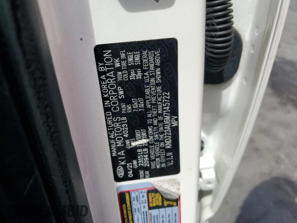 2021 Kia Soul S with VIN KNDJ23AU6M7145722, listed as a Copart auction lot 55242145 with 126,131 mi miles and Clean Title. Bid and sale history available at DreamBid. Image 12.