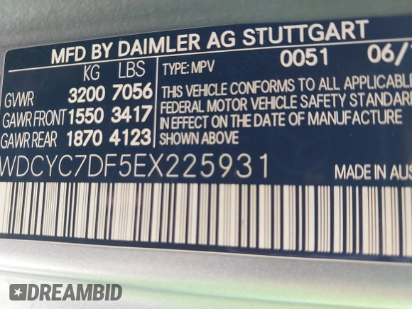 2014 Mercedes-Benz G-Class G 63 AMG with VIN WDCYC7DF5EX225931, listed as a IAAI auction lot 39186257 with 76,859 mi miles. Bid and sale history available at carsss.com. Image 9.