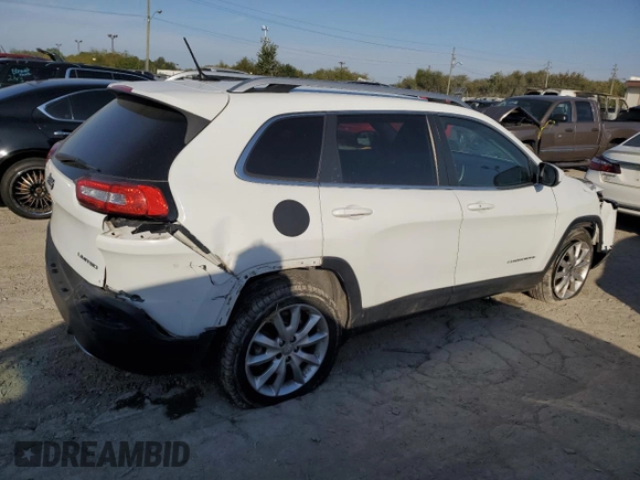 2015 Jeep Cherokee Limited with VIN 1C4PJLDB8FW701626, listed as a Copart auction lot 74461864 with 139,426 mi miles and Salvage Title. Bid and sale history available at DreamBid. Image 3.