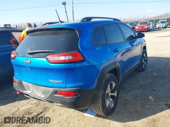 2018 Jeep Cherokee Trailhawk with VIN 1C4PJMBB2JD569069, listed as a IAAI auction lot 41651023 with 80,201 mi miles. Bid and sale history available at carsss.com. Image 4.