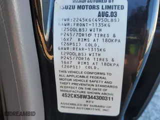 2004 Isuzu Rodeo S with VIN 4S2CK58W344300311, listed as a Copart auction lot 50166755 with 200,323 mi miles and Salvage Title. Bid and sale history available at carsss.com. Image 13.