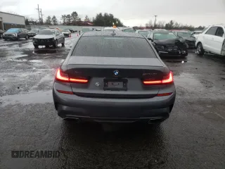 2021 BMW 3 Series M340i xDrive with VIN 3MW5U9J02M8B84525, listed as a Copart auction lot 81679494 with 34,447 mi miles and Salvage Title. Bid and sale history available at carsss.com. Image 6.