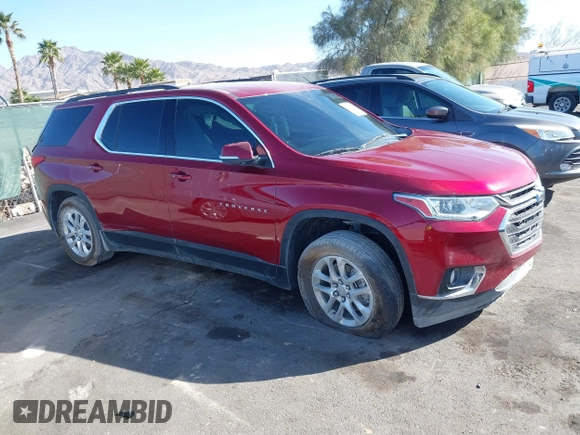 2021 Chevrolet Traverse LT Cloth with VIN 1GNERGKW2MJ193006, listed as a IAAI auction lot 41674861 with 43,465 mi miles and . Bid and sale history available at DreamBid. Image 1.