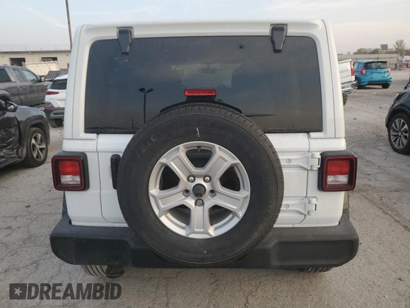2023 Jeep Wrangler Sport with VIN 1C4HJXDG4PW520953, listed as a Copart auction lot 78022224 with 34,588 mi miles and Salvage Title. Bid and sale history available at DreamBid. Image 6.