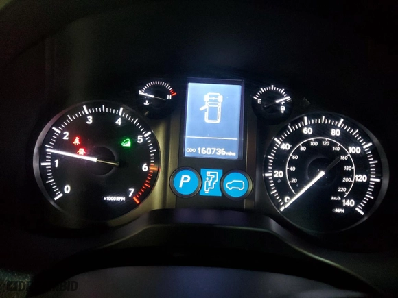 2016 Lexus GX 460 with VIN JTJBM7FX5G5123135, listed as a Copart auction lot 46421895 with 160,736 mi miles and Salvage Title. Bid and sale history available at carsss.com. Image 9.