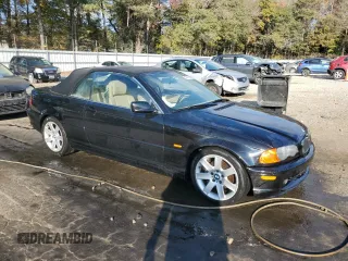 2001 BMW 3 Series 325Ci with VIN WBABS33421JY53592, listed as a Copart auction lot 80011414 with 0 mi miles and Salvage Title. Bid and sale history available at carsss.com. Image 4.