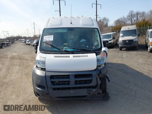 2018 Ram ProMaster Cargo with VIN 3C6URVJG1JE152160, listed as a IAAI auction lot 41758214 with 91,856 mi miles. Bid and sale history available at carsss.com. Image 13.