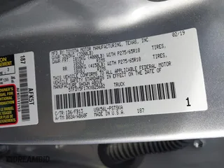 2019 Toyota Tundra 4WD SR5 with VIN 5TFDY5F17KX825602, listed as a IAAI auction lot 41368794 with 39,486 mi miles. Bid and sale history available at carsss.com. Image 9.