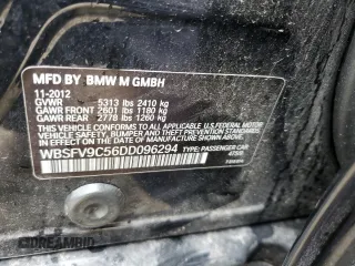 2013 BMW M5 z VIN WBSFV9C56DD096294, wystawiony jako Copart lot #57855005 z przebiegiem Nie podano mil oraz Tytuł czysty. Historia ofert i sprzedaży dostępna na DreamBid. Obrazek 13.