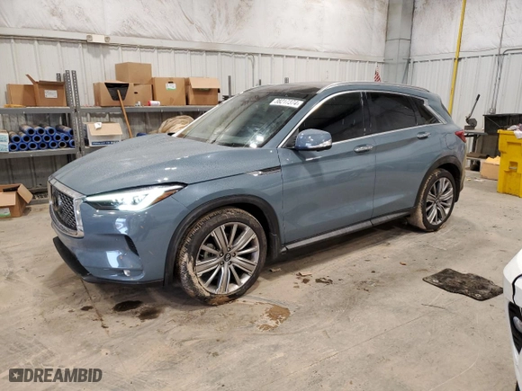 2022 Infiniti QX50 SENSORY with VIN 3PCAJ5EB5NF120457, listed as a Copart auction lot 38217374 with 6,253 mi miles. Bid and sale history available at carsss.com. Image 1.