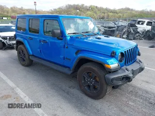 2023 Jeep Wrangler Sahara with VIN 1C4HJXEG4PW584800, listed as a IAAI auction lot 41908392 with 22,108 mi miles and . Bid and sale history available at DreamBid. Image 1.