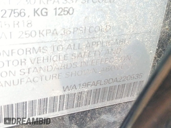 2013 Audi allroad A4 Premium z VIN WA19FAFL9DA220535, wystawiony jako IAAI lot #42367654 z przebiegiem 174 896 mil mil oraz . Historia ofert i sprzedaży dostępna na DreamBid. Obrazek 9.