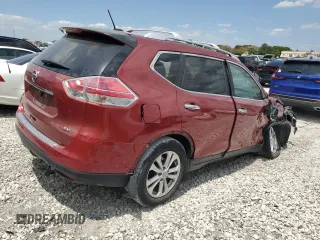 2015 Nissan Rogue SV with VIN KNMAT2MT6FP551058, listed as a Copart auction lot 52911975 with Not Provided miles and Salvage Title. Bid and sale history available at carsss.com. Image 3.