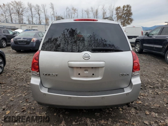 2006 Nissan Quest S Special Edition with VIN 5N1BV28U86N116762, listed as a Copart auction lot 78164324 with 165,976 mi miles and Clean Title. Bid and sale history available at carsss.com. Image 6.