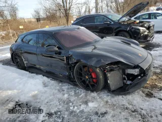 2023 Porsche Taycan GTS with VIN WP0CD2Y14PSA90314, listed as a Copart auction lot 46137985 with 7,961 mi miles and Salvage title. Bid and sale history available at DreamBid. Image 4.