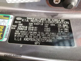 2012 Kia Sportage LX with VIN KNDPB3A29C7271466, listed as a Copart auction lot 58755725 with 156,489 mi miles and Salvage title. Bid and sale history available at DreamBid. Image 14.