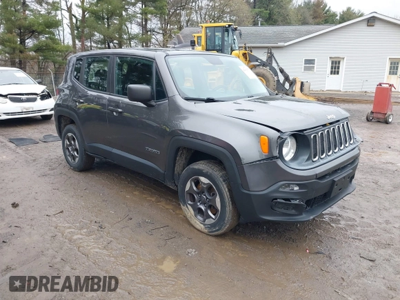 2016 Jeep Renegade Sport with VIN ZACCJBATXGPC85695, listed as a IAAI auction lot 42010070 with 131,839 mi miles. Bid and sale history available at carsss.com. Image 1.