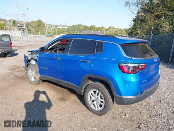 2021 Jeep Compass Sport with VIN 3C4NJDAB7MT509781, listed as a IAAI auction lot 40584066 with 67,661 mi miles and . Bid and sale history available at DreamBid. Image 3.