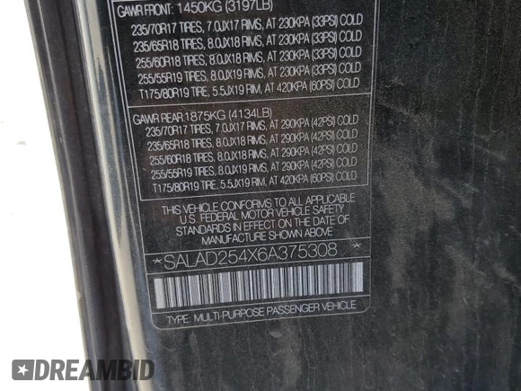 2006 Land Rover LR3 SE with VIN SALAD254X6A375308, listed as a Copart auction lot 88718215 with 206,907 mi miles and Clean title. Bid and sale history available at DreamBid. Image 13.
