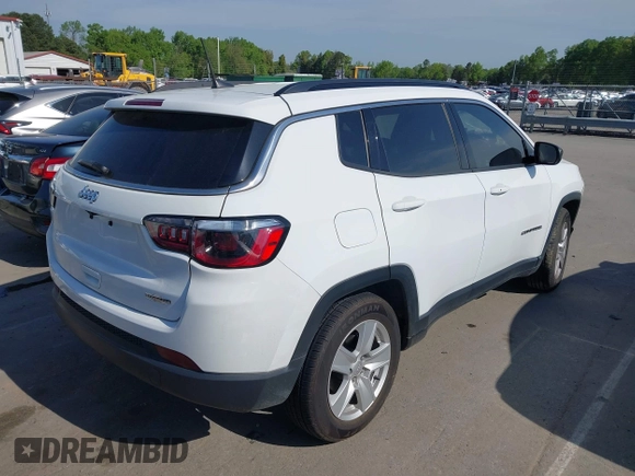 2022 Jeep Compass Latitude with VIN 3C4NJCBB1NT137963, listed as a IAAI auction lot 42027669 with 46,324 mi miles and . Bid and sale history available at DreamBid. Image 4.