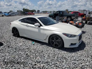 2018 Infiniti Q60 Sport with VIN JN1EV7EK9JM342022, listed as a Copart auction lot 60686985 with 77,498 mi miles and Salvage title. Bid and sale history available at DreamBid. Image 4.