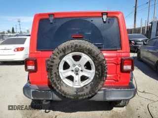 2020 Jeep Wrangler Unlimited Sport S with VIN 1C4HJXDN2LW279810, listed as a Copart auction lot 47481755 with 106,667 mi miles and Salvage Title. Bid and sale history available at carsss.com. Image 6.