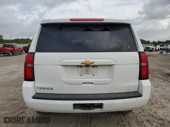 2017 Chevrolet Tahoe LS with VIN 1GNSCAKCXHR392710, listed as a Copart auction lot 54776815 with Not provided miles and Salvage title. Bid and sale history available at DreamBid. Image 6.