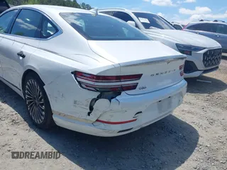 2023 Genesis G80 z VIN KMTGE4S15PU007107, wystawiony jako IAAI lot #42205296 z przebiegiem 29 878 mil mil oraz . Historia ofert i sprzedaży dostępna na DreamBid. Obrazek 6.