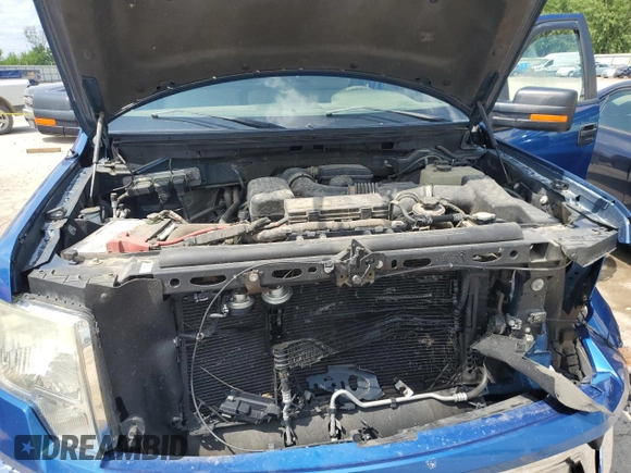 2010 Ford F-150 XL with VIN 1FTFX1EV3AKE20275, listed as a Copart auction lot 61480585 with 76,806 mi miles and Salvage title. Bid and sale history available at DreamBid. Image 11.