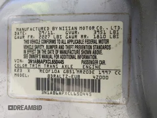 2012 Nissan Sentra 2.0 with VIN 3N1AB6APXCL650445, listed as a IAAI auction lot 42084630 with 158,014 mi miles and . Bid and sale history available at DreamBid. Image 9.